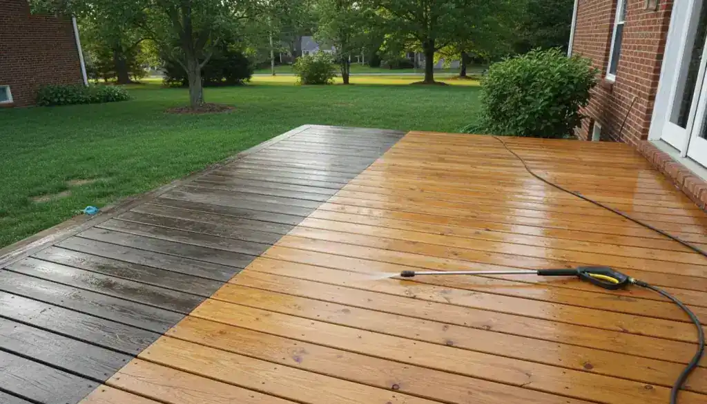 Power washing decks, siding and driveways around Enola, Pennsylvania